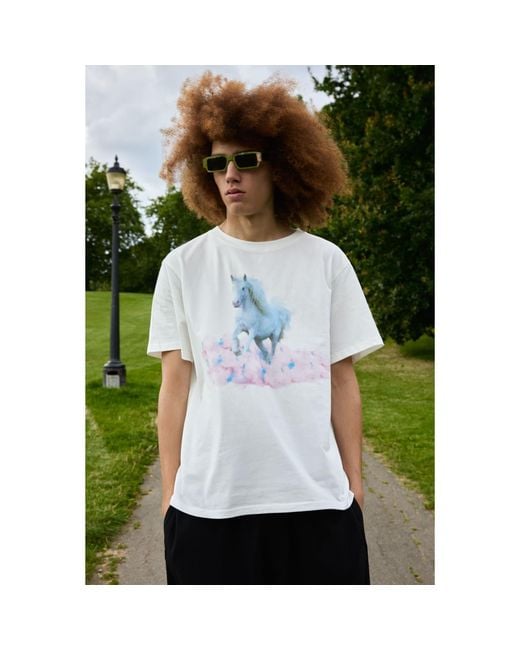 Sour Figs White Horse Print T-Shirt