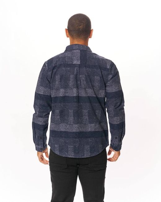 Vustra Blue Neutrals Cinder Shacket for men