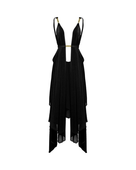 ANTONINIAS Black Clementine Beach Cover-Up