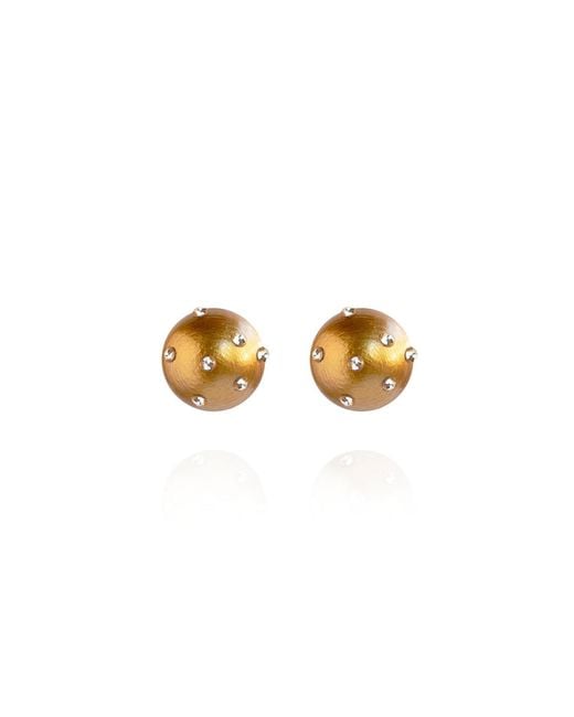 Saule Label Metallic Gaia Jet Petite Earrings