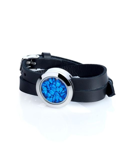 My Little Nature Blue Handcrafted Designer Leather Bracelet With Natural Stones – Sustainable Jewelry