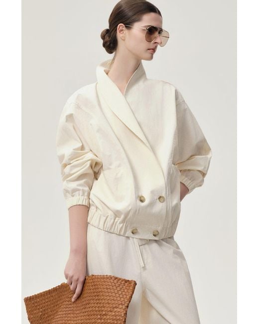 FRONT ROW SHOP Natural Ibiza Jacket Ivory