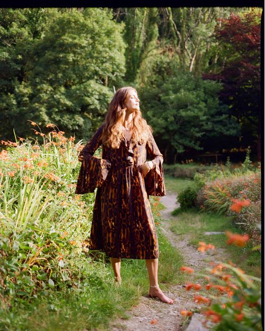 Klements Brown Morhav Silk Dress