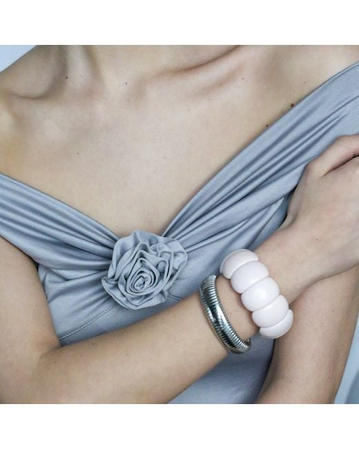 Miss Cecilia Metallic Ribbed Flex Bangle