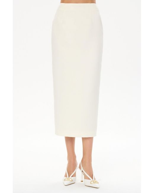 POST MERIDIEM Natural Satin Maxi Skirt