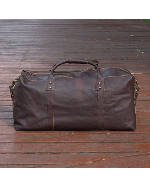 Touri Green Genuine Leather Holdall luggage Bag