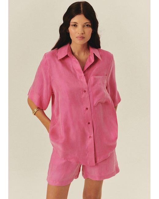 Exquise Pink Miranda Lyocell Shirt