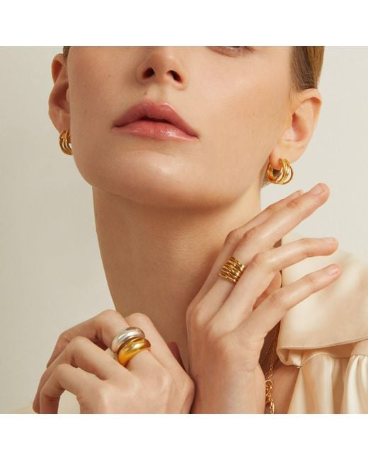 Cote Cache Metallic Dome Ring