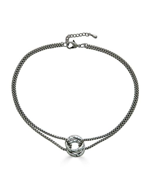 Loni Paul Jewelry Metallic Double Circle Necklace