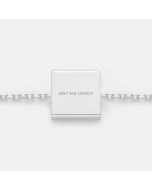 Kouree Metallic 'Isn'T She Lovely' Necklace Pendant Charm