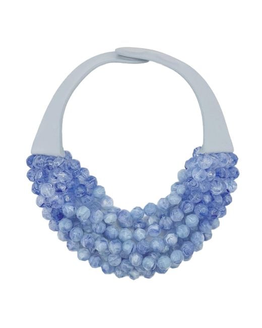 Fairchild Baldwin Blue Gradated Bella Ischia Cornflower Necklace