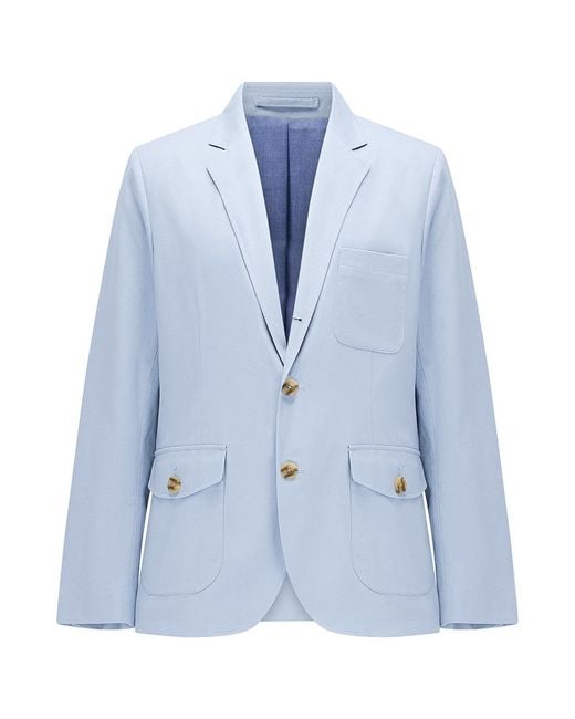 Guards London Blue Branford Lightweight Tailored Cotton Blazer for men