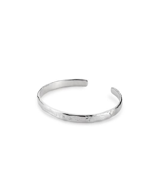 Lulu and Boo Jewellery White Luna Slim Solid Sterling Cuff