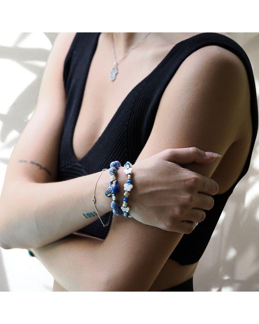 Ebru Jewelry Blue Wish Your Dreams Bracelet Set