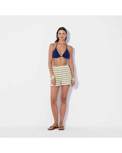 Thisisu Collection Natural Solea Striped Knit Beachwear Shorts