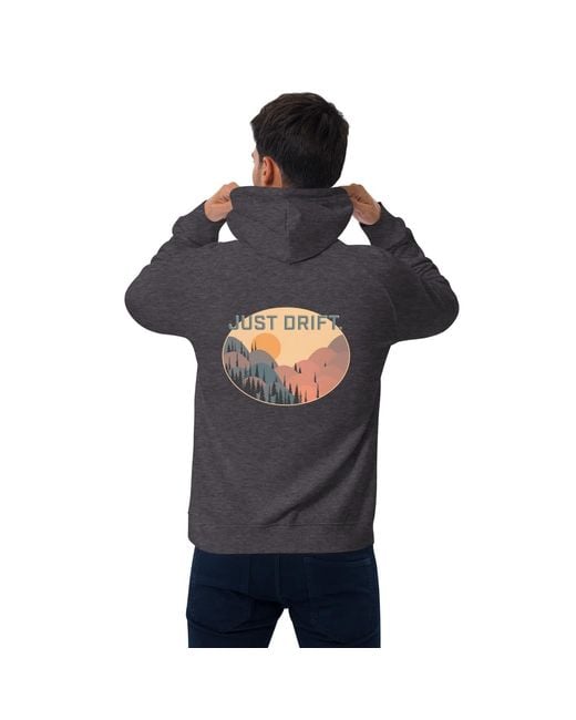 Anchor and Crew Gray Charcoal Melange Just Drift. Seeker Organic Cotton Raglan Hoodie