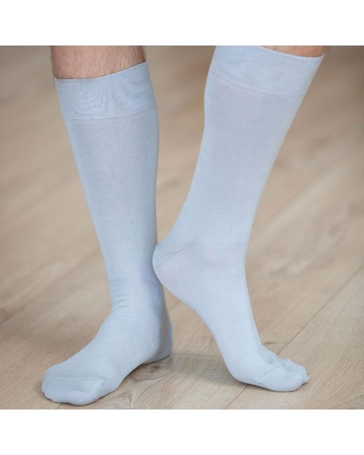 Peper Harow - Made in England Gray Cloud Classic Socks for men