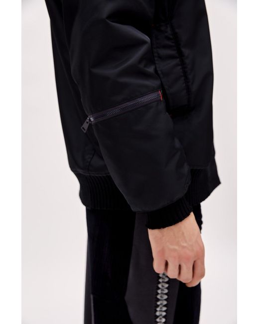 Pcfg Black Oversized Bomber Jacket for men