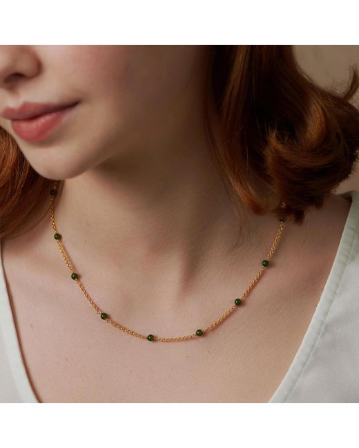 Janus Edinburgh Metallic Wadj Jasper Vermeil Necklace