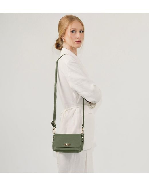 Apatchy London Green The Maisie Mini Leather Bag
