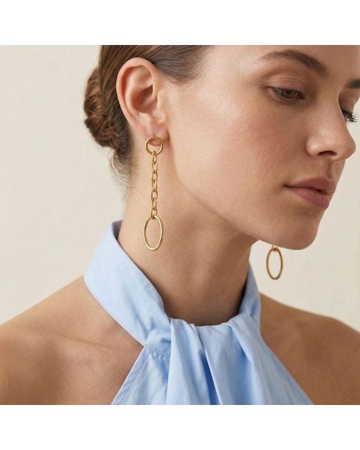 Jaredjamin Metallic Chain Reaction Drop Post Earrings