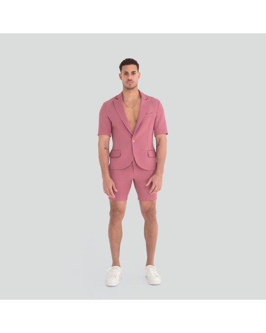 Maui X Lolita Pink Gio Dusty Rose Tailored Short Set for men