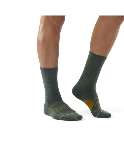 Semibold Green Training Running Crew Socks Googly Eyes