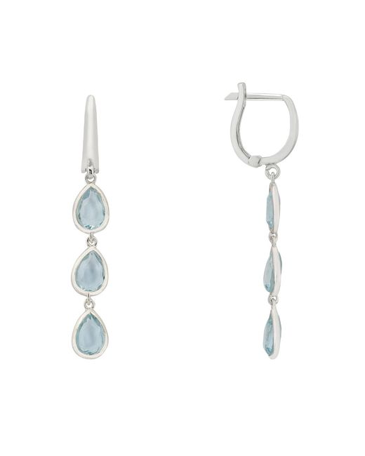 Latelita London Blue Sardinia Triple Teardrop Earrings Topaz