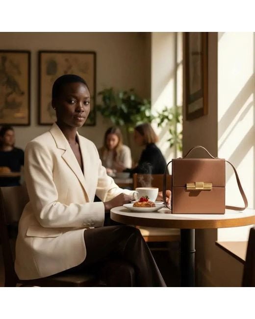 The Bag Icon Brown The Nina Cigar Box Bag