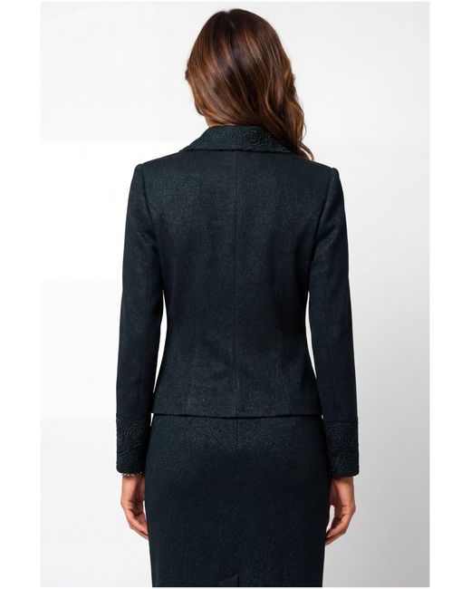 Luna Fashion House Black Tailored Lace Blazer, Jody