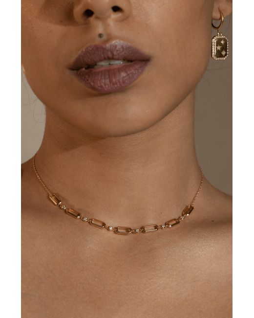 Zynnia Collective Metallic Octagon Chain Necklace