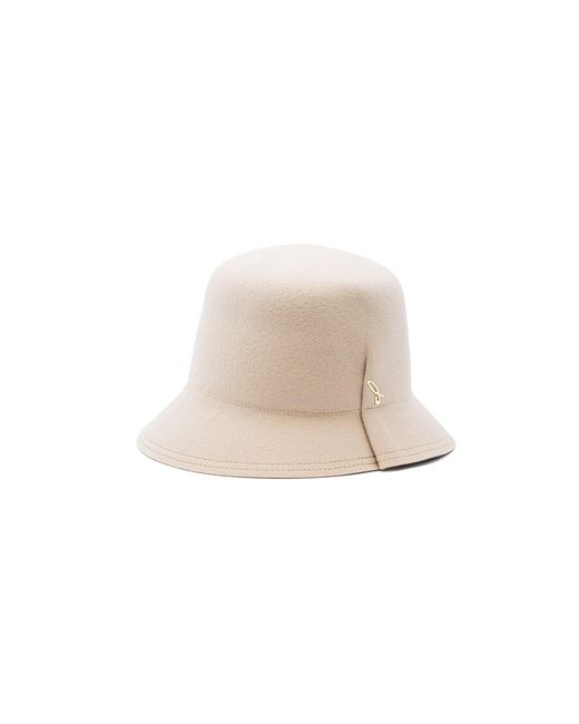 DORIA 1905 Natural Neutrals Wool Felt Cloche Hat