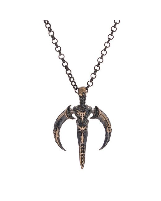 Ebru Jewelry Metallic Winged Guardian Sterling Necklace for men