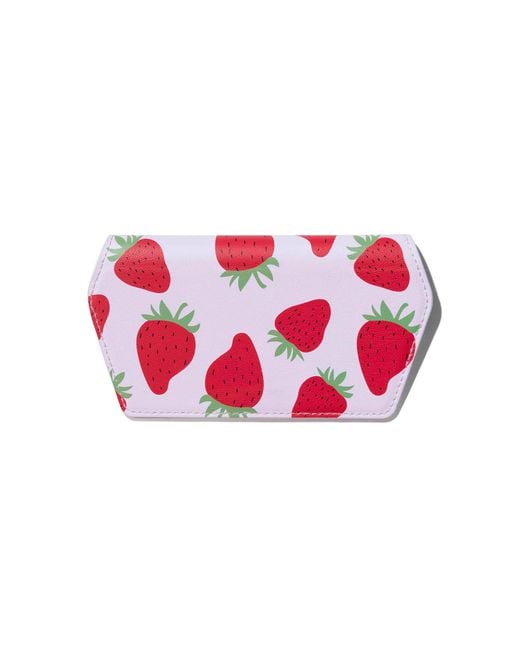 Naoa Red Slim Glasses Case Strawberry