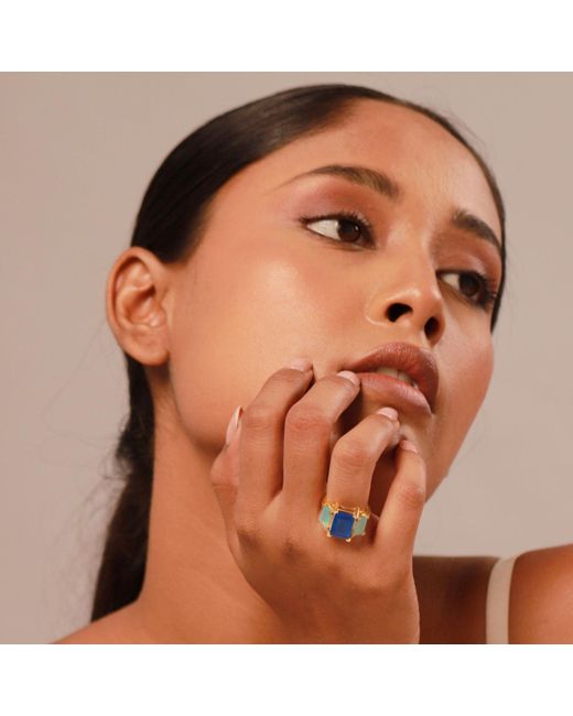 GEM BAZAAR Blue Moon River Ring