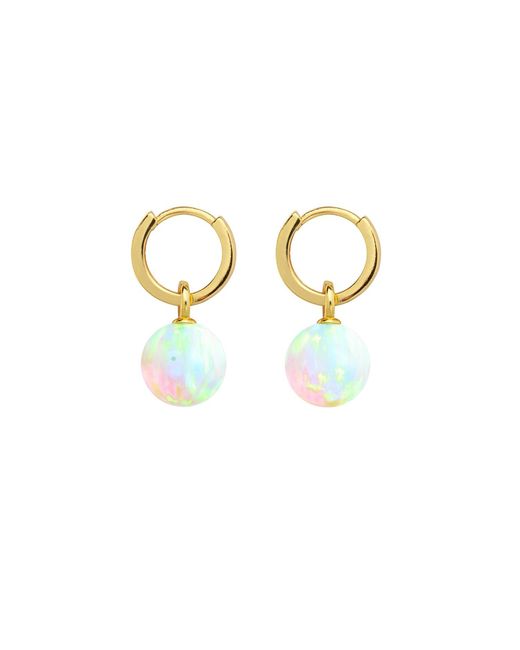Ora Pearls Metallic Sea Opal Hoop Earrings
