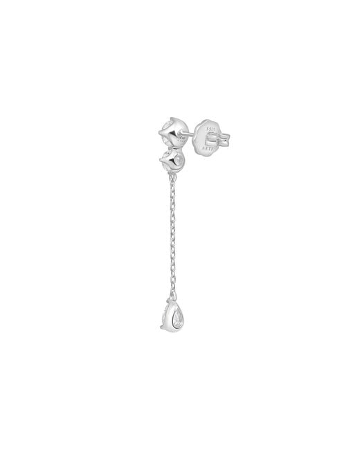 Arte Madrid White Gemma Pear-Shaped Dangle Earrings