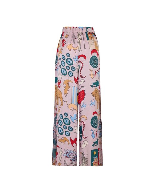 Iodes Red Amalfi Cupro Trousers