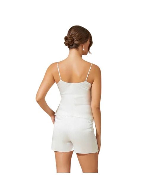 Bocan Couture White Georgia Off Cami And Short Set