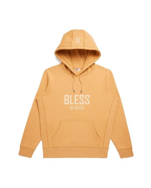 BLESS BY BLESS IIIB Orange Neutrals Bless By Bless Logo Hoodie