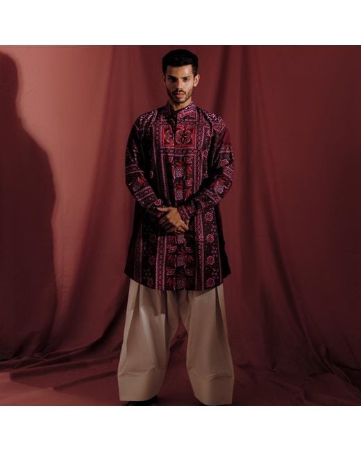 Collected Xx Purple Zung Kurta Shirt for men