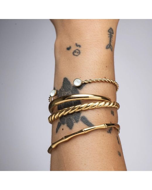 Divine Aria Metallic Twisted Indian Bangle Tarnish Free