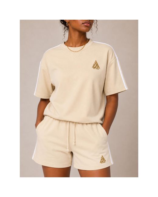 Chic Urban Natural Neutrals Core Stripe Performance T-Shirt