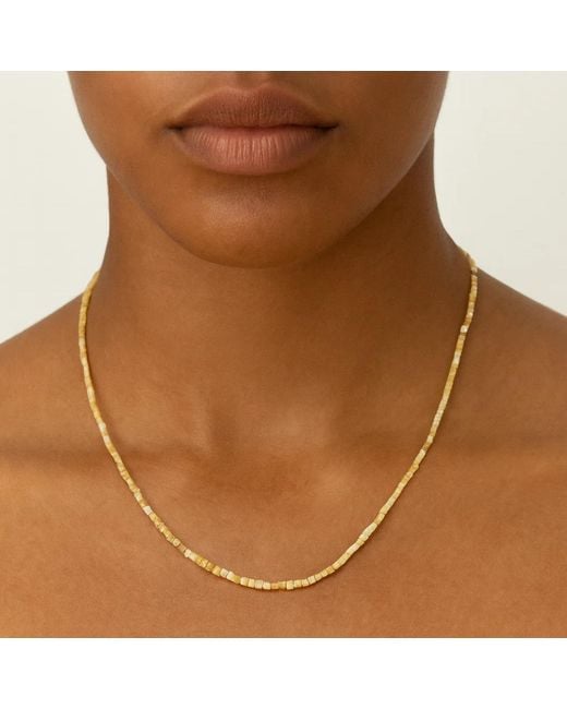 Rahul's Jewels Metallic 16"-18" Adjustable Length Genuine Diamond Cube Necklace
