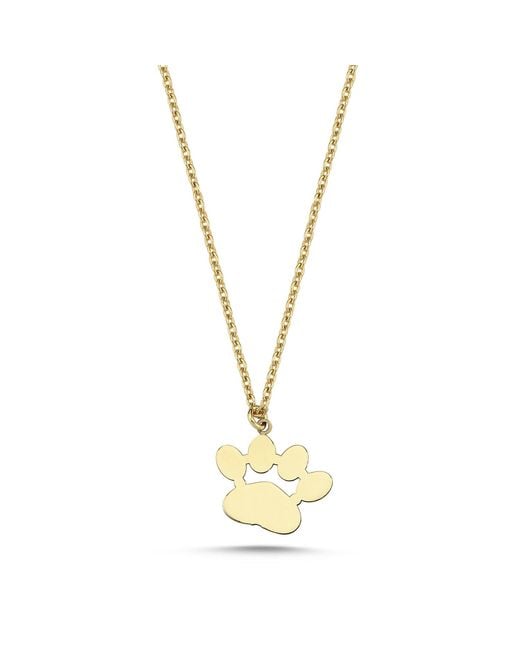 Ecce | Artisan Diamonds Metallic 14K Solid Paw Necklace