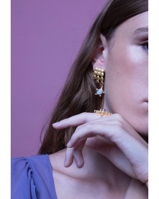 Lavani Jewels White Solaria Ear Jacket