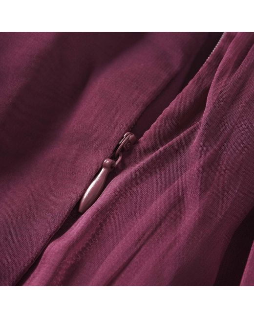 Smart and Joy Purple Boho-Style Ruffled Skirt With Elastic Waistband