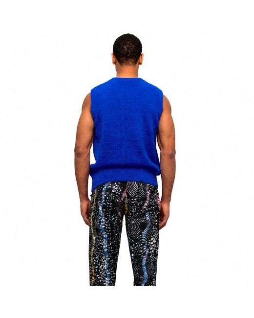 Chuks Collins Blue Oke Sleeveless Top for men