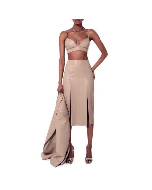 AGGI by HALEWSKI Natural Neutrals Asha Cool Vegan Leather Bralette