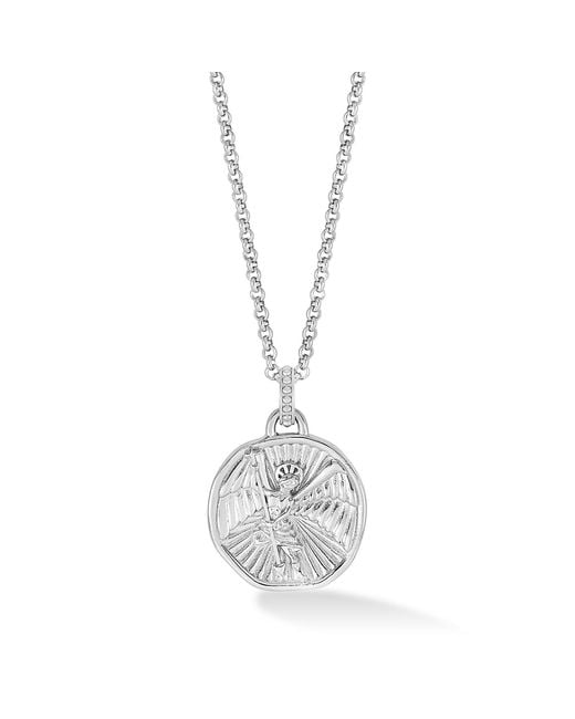 Dower & Hall Metallic St. Michael Talisman Necklace for men